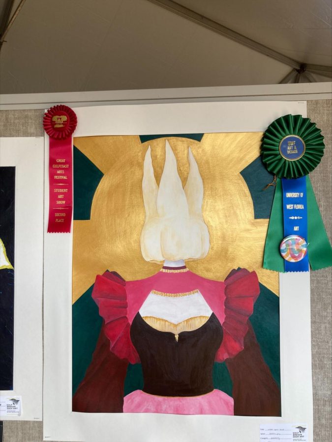 Sarah Joys artwork won awards at the Gulf Coast Arts Festival.