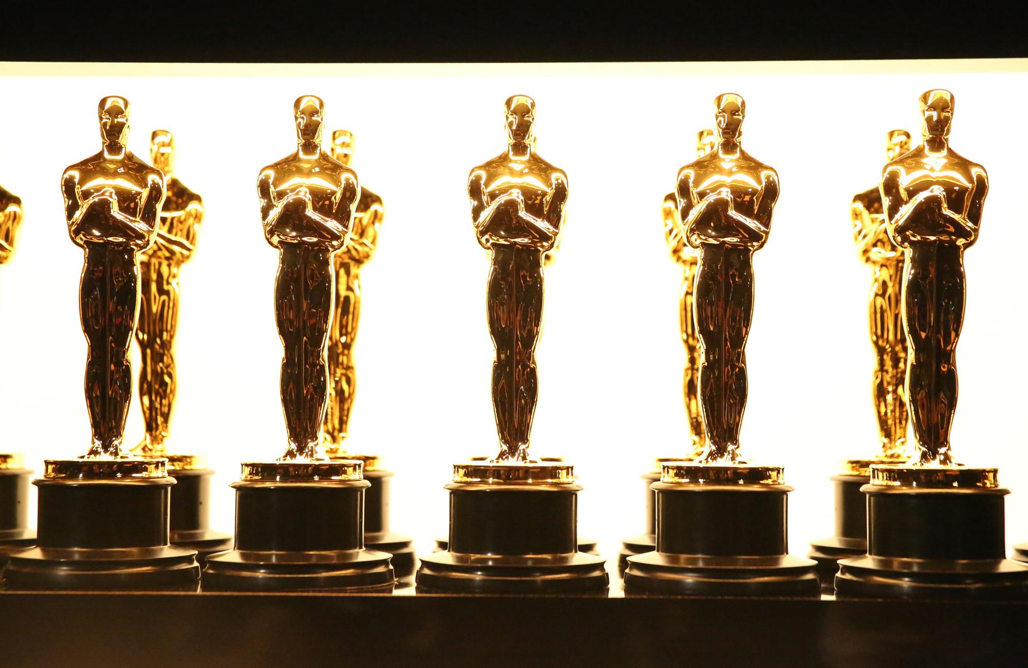 Oscar statuettes appear backstage at the Oscars in Los Angeles on Feb. 26, 2017. (Photo by Matt Sayles/Invision/AP)